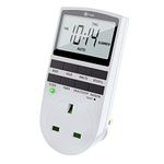 Digital Electric Timer Plug Socket - 12/24hr Smart Socket Timer UK Plug – Latest Anti-Theft Function - Easy Set-up - 16 Interval Settings - On-Off Programs - Energy Saving Timer Plug Socket | iN TECH