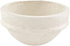 Mud Pie Paper Mache Bowl, Small, 3" x 5" Dia, White