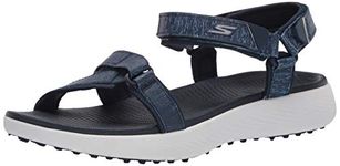 Skechers Women's 600 Spikeless Golf Sandal Shoe, Navy and White, 6 UK