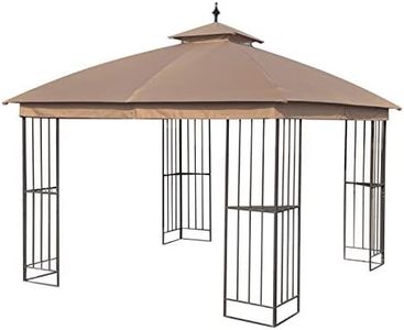 APEX GARDEN Canopy Top for Garden Treasures 10 ft x 10 ft Brown Metal Square Semi- Gazebo Model #L-GZ038PST-F (Top Only) (Tan)