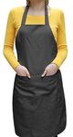 Airwill, 100% Cotton Solid Color Aprons, Sized 65cm in Width & 80cm in Length with 2 Center Pocket, Adjustable Buckle on Top and 2 Long Ties on Both 2 Sides. Pack of 1 Piece