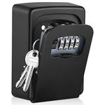 CDC DIGI 4-Digit Combination LockBox, Wall Mounted-Key Lock Box Police Approved Key Safe Box Outdoor, Key Safe Outside Waterproof and Security Key Cabinet for Home Garage Office School