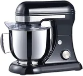 HICFM Kitchen Stand Mixer, Household Countertop Electric Standing Tilt Head Food Mixers With Bowl Bread Hook Attachments For Cake, Dough, Flour, Baking (12 Speed, 5.3 QT, Black)