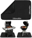 60 X 40 Inch Fireproof BBQ Mat for Under BBQ, Non-Stick Grill Protector Mats for Outdoor Grill, Waterproof Oil-Proof Indoor Fireplace Mat, Grass Protection Mats, Decks and Patios Fire Pit Mat