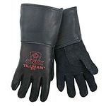 Tillman Large Black Elkskin CottonFoam Lined Welders Gloves With Top Grain Elkskin Cuff And Kevlar Thread Locking Stitch (Carded)