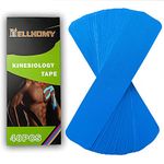 NELLHOMY 40Pcs Kinesiology Tape Precut, Physio Sports Tape for Athletes Muscle Injury, Breathable Elastic Waterproof Tape for Muscles,Shoulder,Ankle,Elbow,Wrist,shin,Splint,Blue
