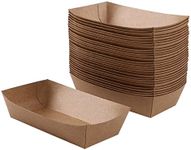 YYBD 100 Pack Kraft Paper Food Tray