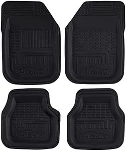 FH Group Automotive Floor Mats - Deep Dish Floor Mats, TPO Plastic Climaproof Floor Mats for Cars, Universal Fit, Trimmable Car Floor Mats, Full Set, Floor Mats for Sedan, SUV, Truck Floor Mats Black