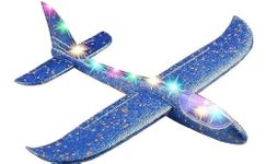 BELOXY Airplane Launcher Gun, Safe and Fun Shooting Guns for Kids, Paper Foam Gliders for Quick and Easy Operation, Nearly Unbreakable Plastic, Ideal for Kids Ages (Foam Aeroplane), Multicolor