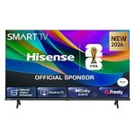Hisense 40" 40E4STUK LED Full HD Smart TV with Freely, Netflix, Disney+ and YouTube - Natural Colour Enhancer, Dolby Audio, Share to TV, Noise Reduction, Game Mode, DTS Virtual: X, Smart Home Ready