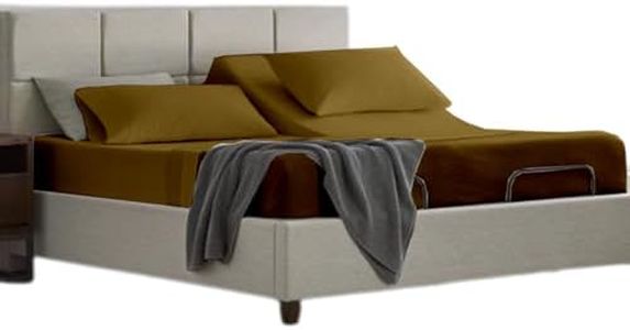 Flex Top King Sheets for Sleep Number Bed Ultra-Soft Microfiber Bed Sheets, Split Top King Sheets for Sleep Number Bed (4 PCs) Flex Head King 34" Top Split Sheets to fit Upto 15" Deep (Taupe)