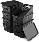 EOENVIVS Plastic Storage Bins with 