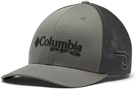 Columbia PFG Mesh Ball Cap, Titanium/Black/Hook, Large/X-Large