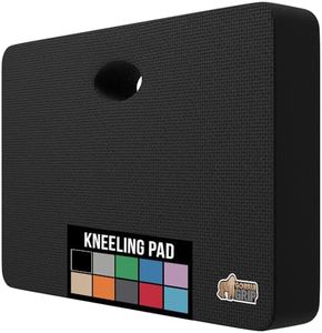 (1, Black) - Gorilla Grip Thick Kneeling Pads, Knee Pad Cushion for Gardening, Yard Work, Yoga, Exercise, Bath Tub Floor Kneeler with Baby, Comfortable Garden Foam Mats to Kneel On, 17.5 x 11 x 1.5, Black
