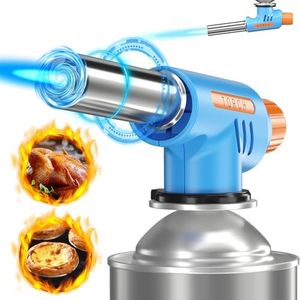 Billord Butane Blow Torch, Kitchen Butane Gas Burner Torch, Baking Butane Torch with 1300℃ Flame Adjustable, 360° Reverse Use Kitchen Ignition Gas Torch for BBQ, Creme, Brulee, Camping, Sushi,Searing