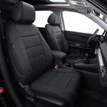 coverdream Civic Seat Covers Custom fit for 2022 2023 2024 Honda Civic Touring,Full Coverage Waterproof Leatherette Car Seat Protector (Full Set,Black)