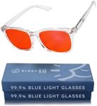 Sleep ZM Crystal 99% Blue Light Glasses for Computer, TV, Gaming Improve Sleep by Naturally Producing Melatonin - Women + Men