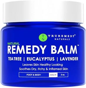 TruRemedy Remedy Tea Tree Oil Balm - Cream for Athletes Foot, Jock Itch, Ringworm, Eczema, Nail Issues, Rash, Skin Irritation - Ointment for Dry, Itchy Skin - Foot&Body Balm, Lavender&Eucalyptus, 2oz
