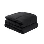 Brentfords Weighted Blanket Adult 8kg Black, Double Weighted Blanket Anxiety Relief for Adults Soft Comfy Heavy Blanket for Bed Sofas 150 x 200cm (17lb) (Disclaimer Only suitable for age 3+ years)