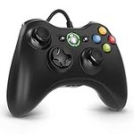 Diswoe Controller for Xbox 360, PC Controller USB Wired Joystick Gamepad, Improved Ergonomic Design Controller for Xbox 360 Slim PC with Windows Vista/7/8/8.1/10