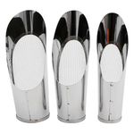 Saihisday 3Pcs Bonsai Soil Scoops Garden Shovels Garden Tool Bucket Shovel 3 Sizes Soil Scoops Soil Metal Spade Shovel Succulent Planting Potting Cup for Home Gardening Silver