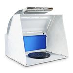 Magicrose Airbrush Spray Booth Kit with 4m³/min Extractor Fan, 7.5" Rotating Turntable, 2-Layer Filters, 5 FT Exhaust Hose – Portable Hobby Spray Paint Booth for Models, Crafts, Cakes, Nail