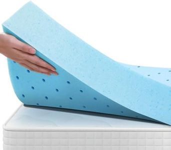 STARRY EUCALYPT Queen Size Memory Foam Mattress Topper with Cool Gel Infused, 60D Foam 8cm Thick Bed Topper with Removable Beddings Cover, Highly Breathable Bedding Floor Mat Pad