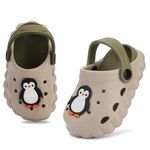 GLJ Little Wonders Kids Clogs, Water Shoes for Baby Girls and Baby Boys, Indoor and Outdoor Baby Clogs, Toddler Sizes (Chocolate, 18 Months - 24 Months)
