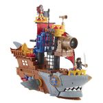 Fisher-Price Imaginext Shark Bite Pirate Ship, playset with pirate figures and accessories for preschool kids ages 3 to 8 years, DHH61