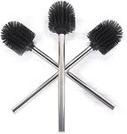 VINN DUNN Toilet Brush Set with Silicone Heads 3PK (ChromeHandle 3pk)