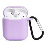 AKABEILA Cheap AirPods Cover Case for Women, Compatible for Apple AirPod Case Cute AirPods Case AirPods Wireless Charging Case Silicone Cases Soft Full Protection Case for AirPod Accessories Purple