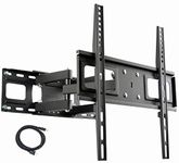 VideoSecu MW340B2 TV Wall Mount Bracket for Most 32-65 Inch LED, LCD, OLED and Plasma Flat Screen TV, with Full Motion Tilt Swivel Articulating Dual Arms 14" Extend, up to VESA 400x400mm,100 LBS WR9