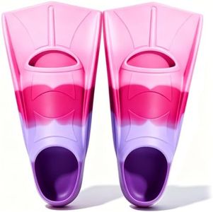 DASIAUTOEM Kids Swim Fins, Short Kids Fins Youth Swimming Flippers for Lap Swimming Training for Children Girls Boys Beginners