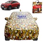 FABZEX Waterproof Car Body Cover Compatible for Tata Curvv (2024 Model) with Mirror and Antenna Pocket,Triple Stitched,Bottom Elastic with Piping Style Silver Color,with Free Bag