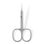 BNG Cuticle Scissors Professional Sharp Curved Cuticle Nail Scissors for Women Men, Stainless Steel Cuticle Nipper Nails Remover Scissor, Pedicure Manicure Nail Art Tool, Silver