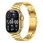 GAMESIR S9 Gold Ultra Smart Watch with High Resolution, 2.19" Display 100+Sports Mode & Customizable Watch Faces, Bluetooth Calling Watch, Golden Bracelet, Luxury Smartwatch for Men & Women-Golden