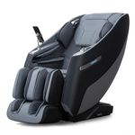 COSTWAY Full Body Massage Chair for Home, Electric Zero Gravity 3D SL Track Massage Recliner with Heat, Airbags, 12 Massage Programs, Bluetooth Speaker, Shoulder Back Shiatsu Massager Armchair (Black)