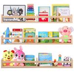 birola Nursery Book Shelves for Wall Set of 3，Natural Wood Wall Bookshelves for Kids Room - Book Shelf for Wall(32 inches Set of 3)