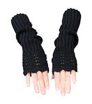 Novawo Womens Stylish Fingerless Gloves Warm Long Arm Warmers Winter Gloves