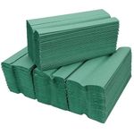 Green C Fold Hand Paper Towels 1 Ply Large Tissue for Washrooms, Kitchens, Staff Rooms, Shops & Restaurants (Green, 1 Box (2,520 Sheets))