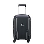 DELSEY PARIS Polypropylene (Pp) Clavel 70 Cm Medium Polypropylene Spinner 4 Double Wheel Black Expandable Hardside Trolley Bag, Suitcase, Lugguage, H-28.5 Cm