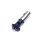 HHIP 2076-0003 45 Degree 2-Insert Index able Chamfering End Mill, 1-1/8" Cutting Diameter, 3/4" Shank, 3.35" OAL