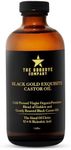 The Goodbye Company Jamaican Black and Gold Exquisite Castor Oil Blend – USDA Organic, Cold Pressed and Unrefined; Pure Hexane Free Organic Castor Oil for Body, Skin, Hair, Eyelashes and Eyebrows