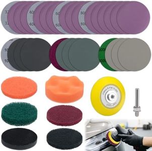 38Pcs Car Headlight Restoration Kit, 3 Inch Headlight Polishing Kit, Headlight Cleaning Kit with Sanding Discs Scouring Pads Polishing Pads Suitable for Drill, Universal for All Type of Car Headlights