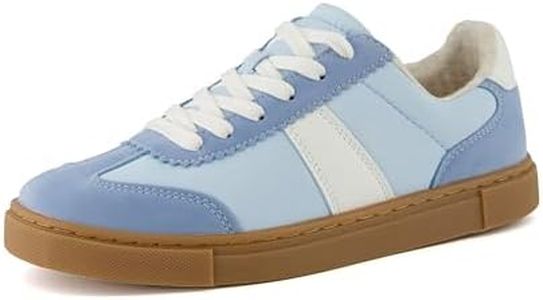 CUSHIONAIRE Women's Balance Lace Up Sneaker +Comfort Foam, Wide Widths Available, Blue 8