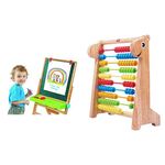 Giggles 2+ Year Old Kids My First Easel (Multi Color) & Wood Educational Toy, Multicolour, Ages 2 and Up