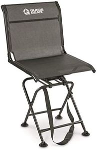 Guide Gear Big Boy Hunting Blind Chair, Portable Folding Seat for Shooting, Comfortable Spin Swivel, 500-lb. Capacity