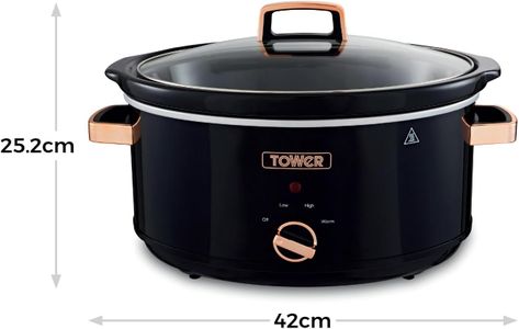 Tower Infinity 6.5L Slow Cooker – Large Capacity Electric Cooker