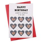 WHATSIGN Happy Birthday Card 4"x6" Funny Birthday Scratch off Card,Naughty Rude Birthday Greeting Card with Envelope for Her Him Husband Boyfriend Fiance Men Him Girlfriend Wife