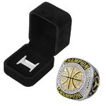 Soccer Championship Ring Trophy Award Gift Tournament Champions or Finalists Champion Ring (Ring with Box, Size 8)